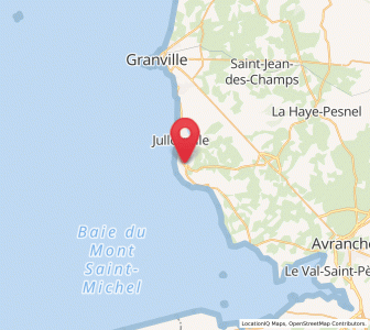 Map of Carolles, Normandy
