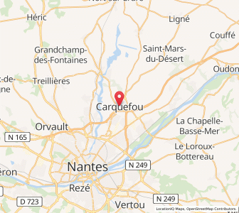 Map of Carquefou, Pays de la Loire