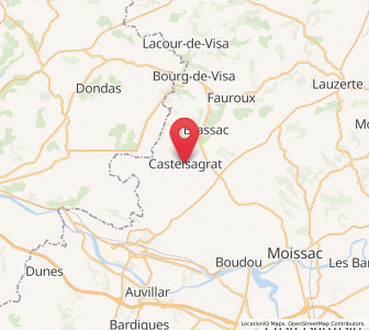 Map of Castelsagrat, Occitanie