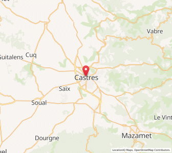 Map of Castres, Occitanie
