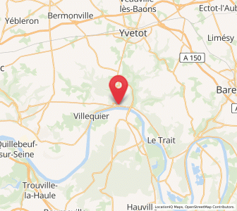 Map of Caudebec-en-Caux, Normandy