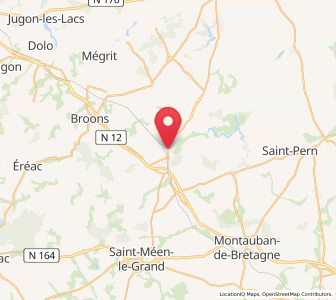 Map of Caulnes, Brittany