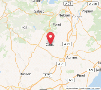 Map of Caux, Occitanie