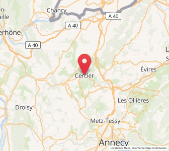 Map of Cercier, Auvergne-Rhône-Alpes