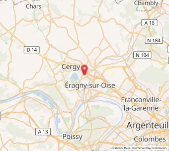 Map of Cergy, Île-de-France