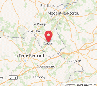 Map of Ceton, Normandy