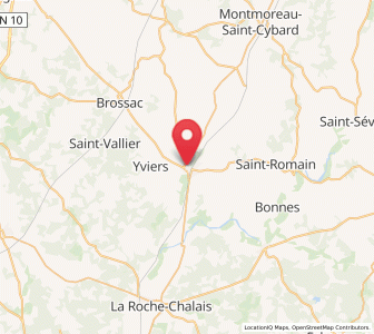 Map of Chalais, Nouvelle-Aquitaine