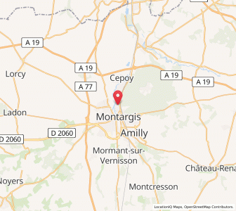 Map of Châlette-sur-Loing, Centre