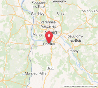 Map of Challuy, Bourgogne-Franche-Comté