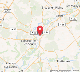 Map of Chamblanc, Bourgogne-Franche-Comté
