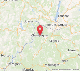Map of Champagnac, Auvergne-Rhône-Alpes