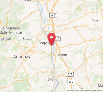 Map of Champagne, Auvergne-Rhône-Alpes
