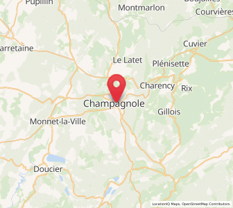 Map of Champagnole, Bourgogne-Franche-Comté