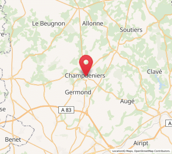 Map of Champdeniers-Saint-Denis, Nouvelle-Aquitaine