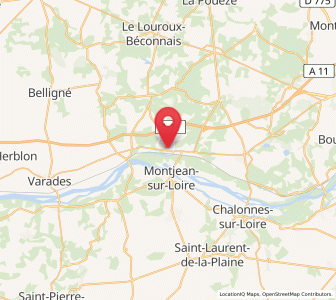 Map of Champtocé-sur-Loire, Pays de la Loire