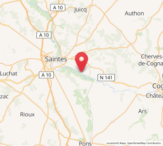 Map of Chaniers, Nouvelle-Aquitaine