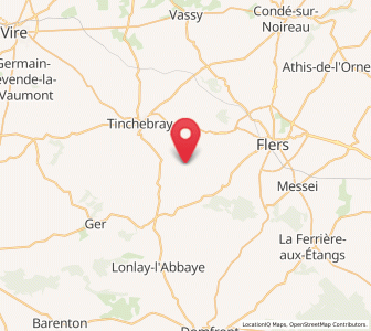 Map of Chanu, Normandy