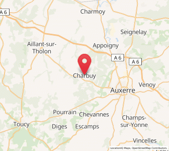 Map of Charbuy, Bourgogne-Franche-Comté