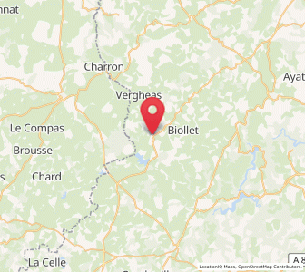 Map of Charensat, Auvergne-Rhône-Alpes
