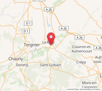 Map of Charmes, Hauts-de-France