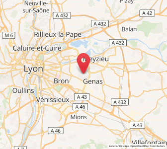 Map of Chassieu, Auvergne-Rhône-Alpes