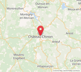 Map of Château-Chinon(Ville), Bourgogne-Franche-Comté