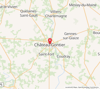 Map of Château-Gontier, Pays de la Loire