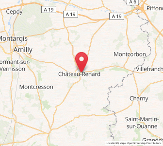 Map of Château-Renard, Centre