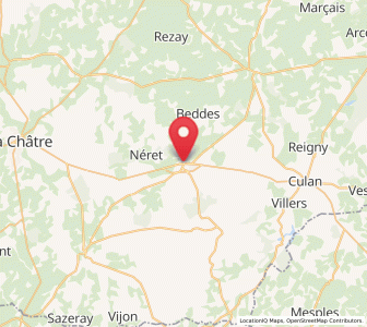 Map of Châteaumeillant, Centre