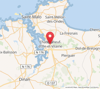 Map of Châteauneuf-d'Ille-et-Vilaine, Brittany