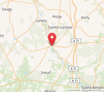 Map of Châteauneuf-sur-Cher, Centre