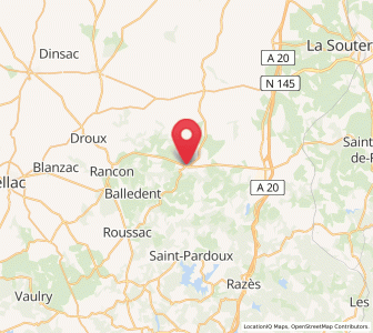 Map of Châteauponsac, Nouvelle-Aquitaine