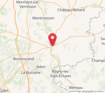 Map of Châtillon-Coligny, Centre
