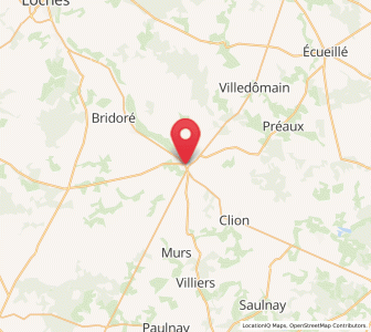 Map of Châtillon-sur-Indre, Centre