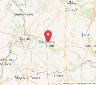 Map of Chaumont-en-Vexin, Hauts-de-France