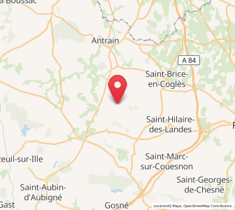 Map of Chauvigné, Brittany