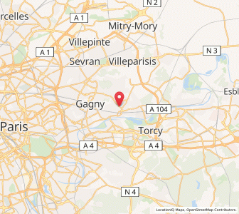 Map of Chelles, Île-de-France