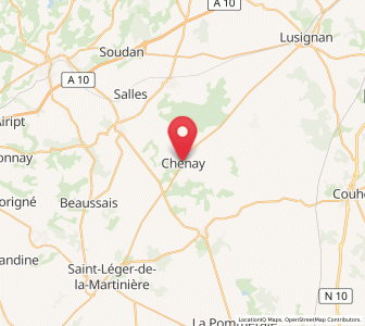Map of Chenay, Nouvelle-Aquitaine