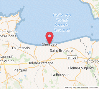 Map of Cherrueix, Brittany