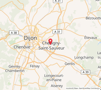 Map of Chevigny-Saint-Sauveur, Bourgogne-Franche-Comté