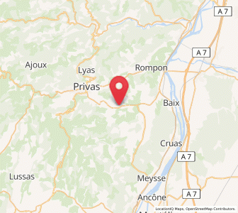 Map of Chomérac, Auvergne-Rhône-Alpes