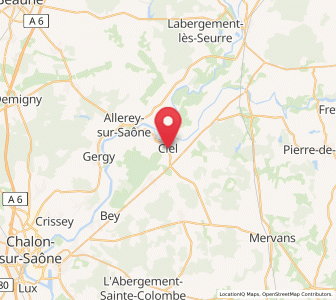 Map of Ciel, Bourgogne-Franche-Comté