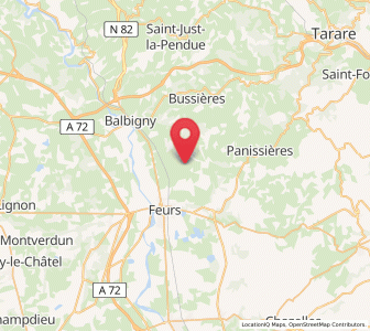 Map of Civens, Auvergne-Rhône-Alpes