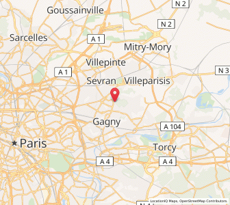 Map of Clichy-sous-Bois, Île-de-France