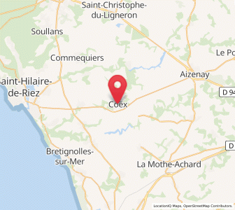 Map of Coëx, Pays de la Loire