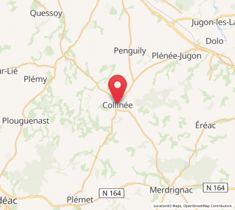 Map of Collinée, Brittany
