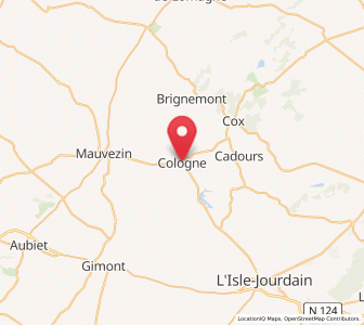 Map of Cologne, Occitanie