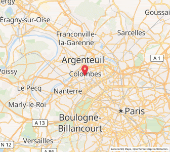 Map of Colombes, Île-de-France