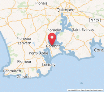Map of Combrit, Brittany