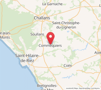 Map of Commequiers, Pays de la Loire